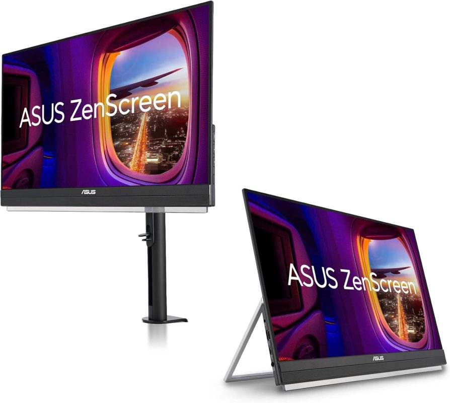 Asus 22" Zenscreen MB229CF IPS FHD 100Hz 2.1 Sub-woofer USB-C PD60W C-Clamp Ultraslim Monitor