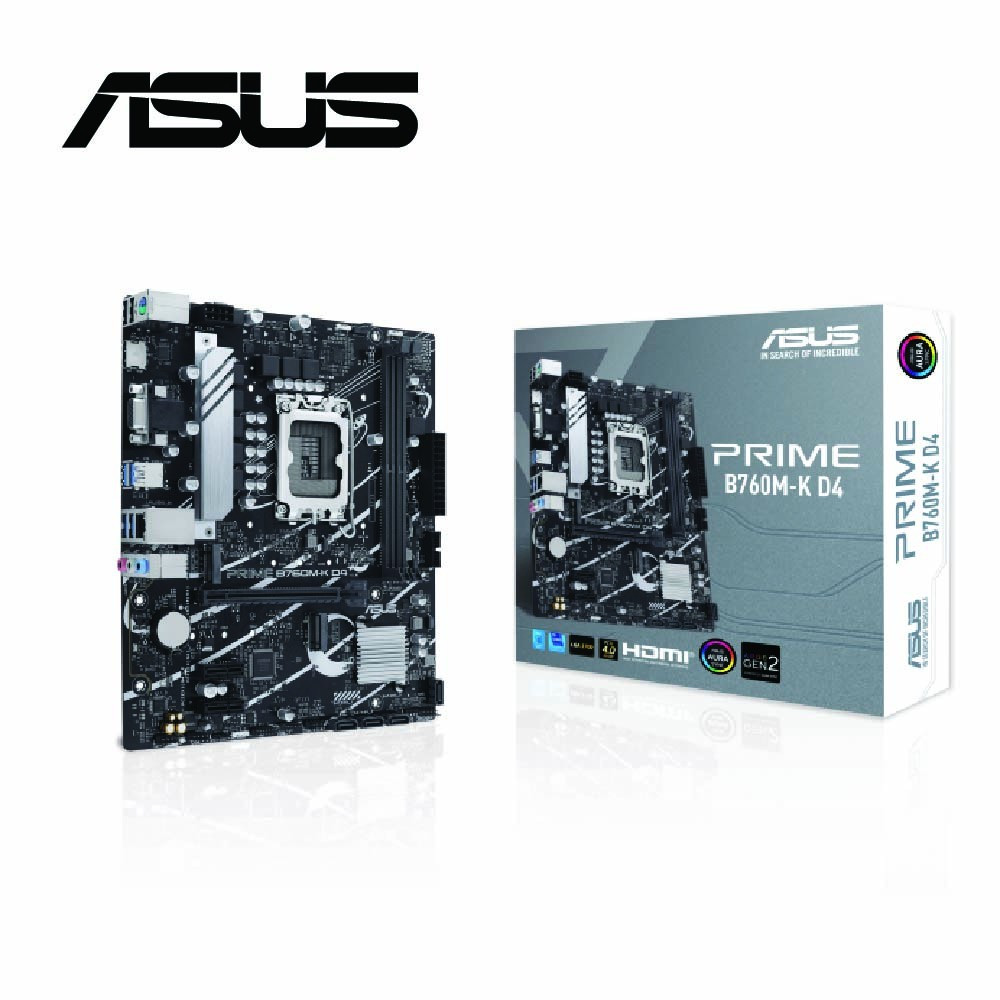 Asus PRIME B760M-A WIFI DDR4 BUNDLE 12th Gen i3 Processor