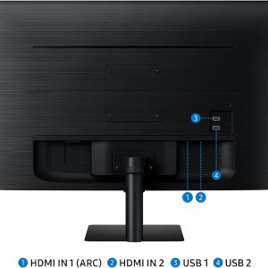 Samsung 27" LS27DM500EEXXS M5 M50D Tizen VA FHD HDR10 60Hz 4ms Build In Speaker Smart Monitor