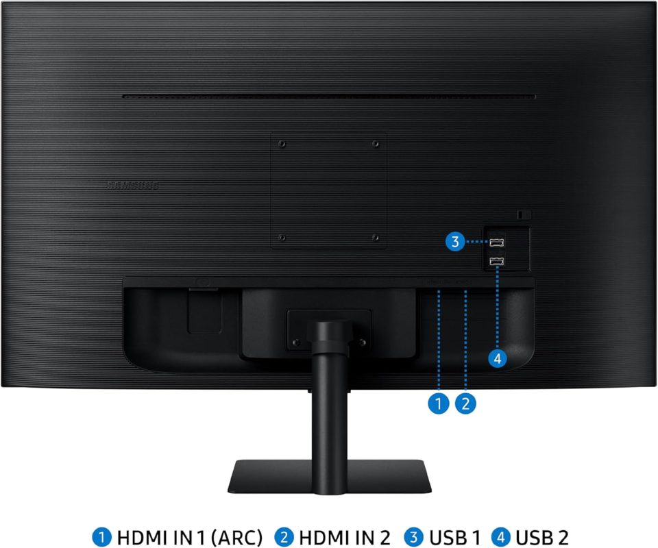 Samsung 27" LS27DM500EEXXS M5 M50D Tizen VA FHD HDR10 60Hz 4ms Build In Speaker Smart Monitor