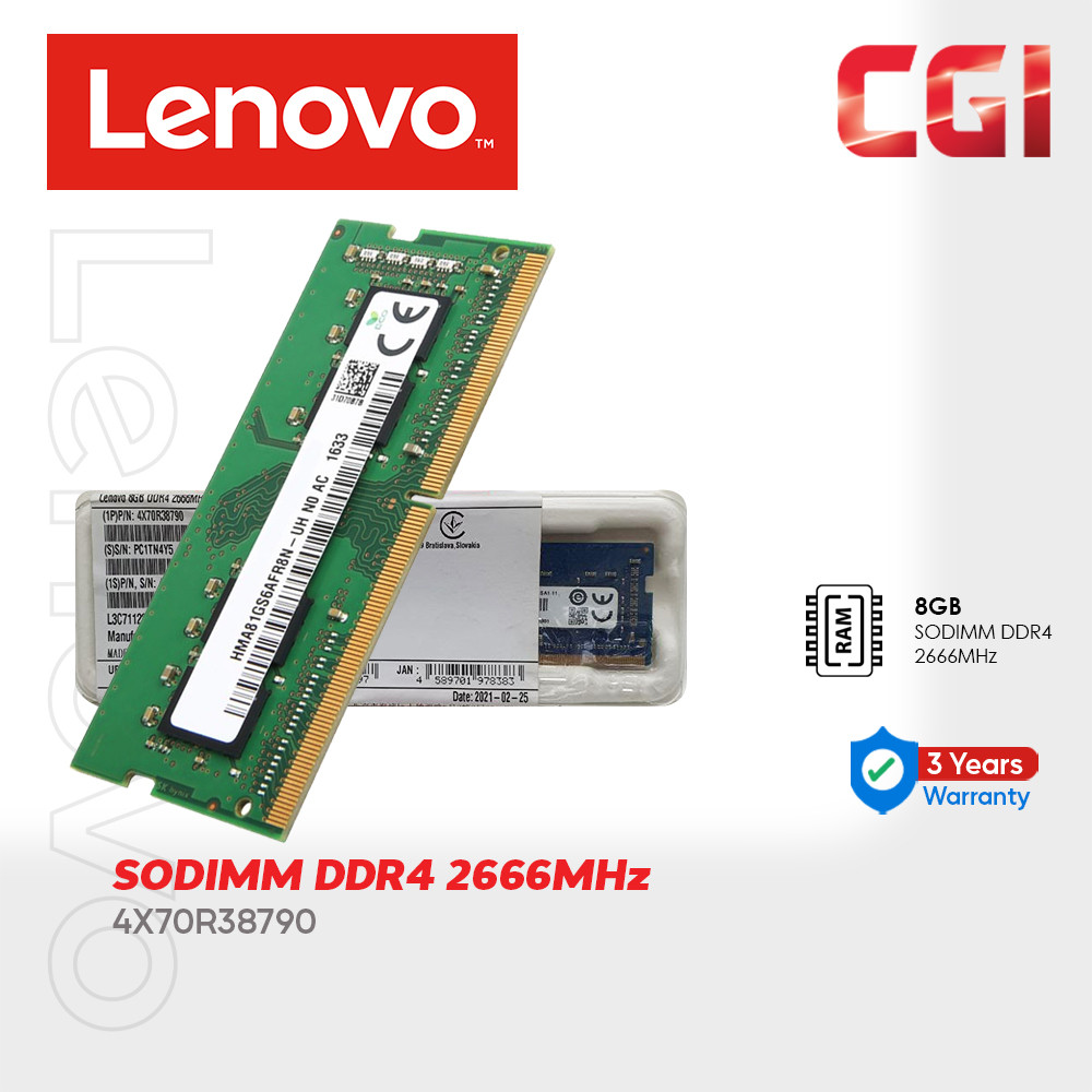 Lenovo 8GB DDR4 2666Mhz SoDimm Memory - 4X70R38790