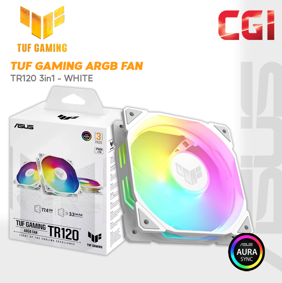 Asus TUF Gaming TR120 ARGB 3.3mm H2O LED Matrix Aura Sync Chassis Fan