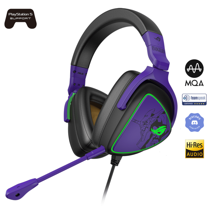 Asus ROG Delta S Eva Ai Noise Cancelling Detachable Microphone Wired Headset
