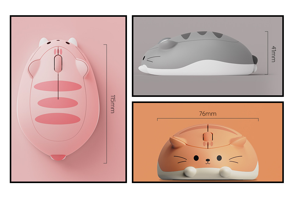 Akko Cat Theme Plug N Play 1200 DPI Wireless Mouse