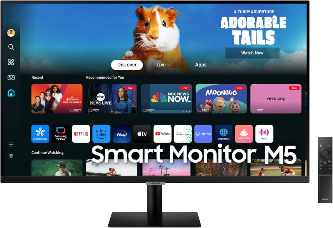 Samsung 27" LS27DM500EEXXS M5 M50D Tizen VA FHD HDR10 60Hz 4ms Build In Speaker Smart Monitor