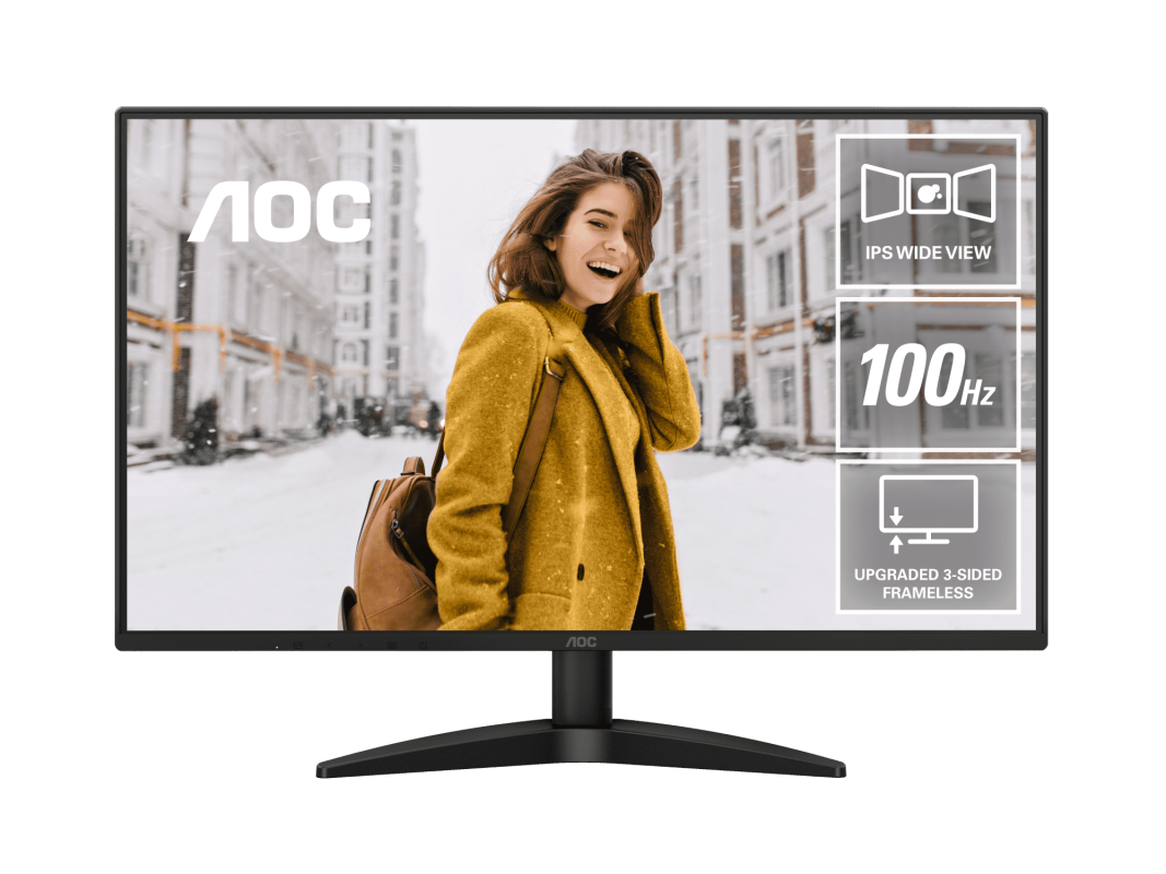 AOC 27" Q27B36 IPS QHD Adaptive Sync 100Hz 1ms 3-Sided Frameless B36 Monitor