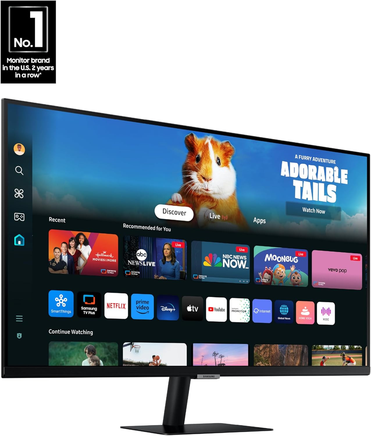 Samsung 27" LS27DM500EEXXS M5 M50D Tizen VA FHD HDR10 60Hz 4ms Build In Speaker Smart Monitor