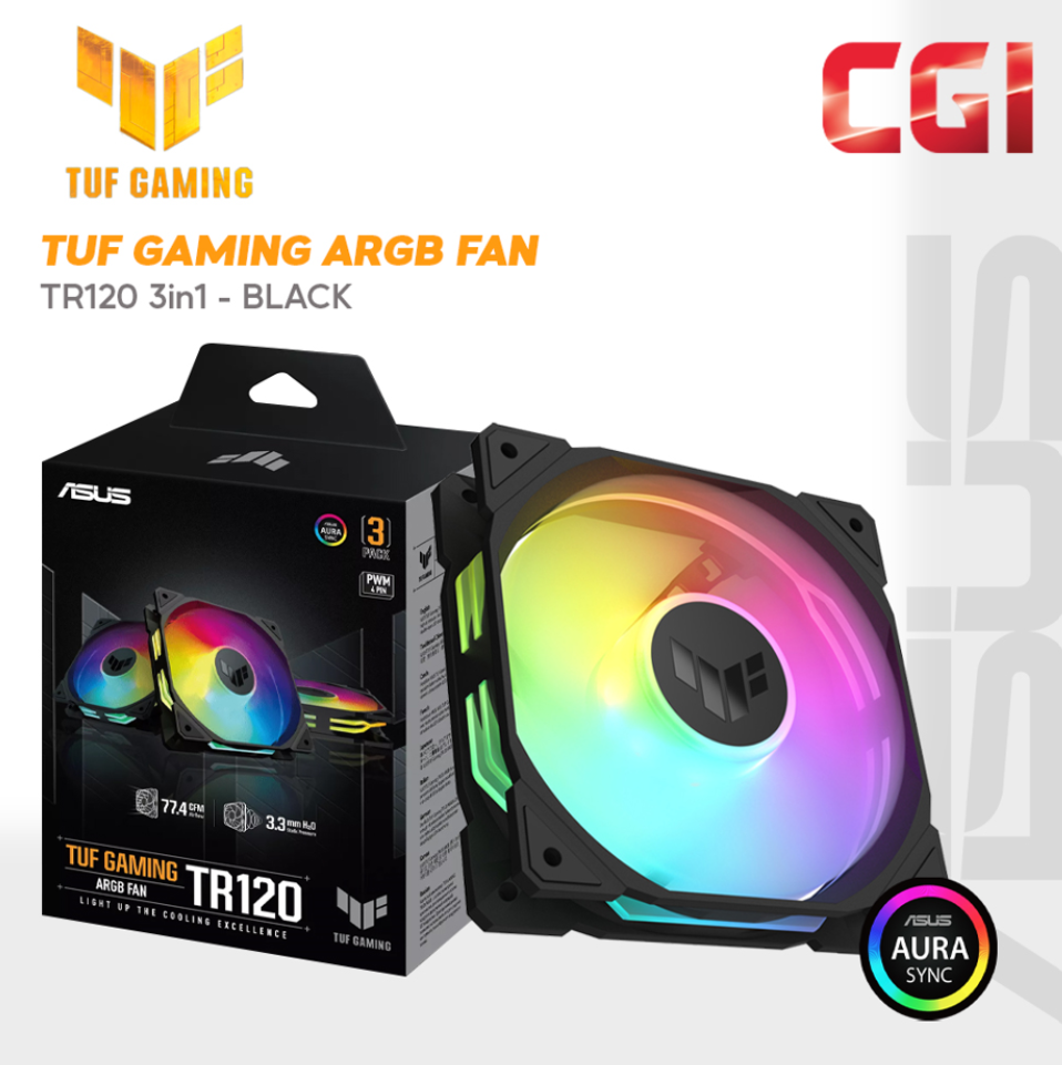 Asus TUF Gaming TR120 ARGB 3.3mm H2O LED Matrix Aura Sync Chassis Fan