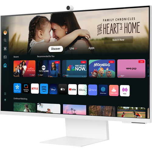 Samsung 32" M8 LS32DM801UEXXS VA Ai Upscaling 4K 60Hz 4ms HDR10+ Tizen Adaptive Sound Pro Ergonomic Smart Monitor with Camera