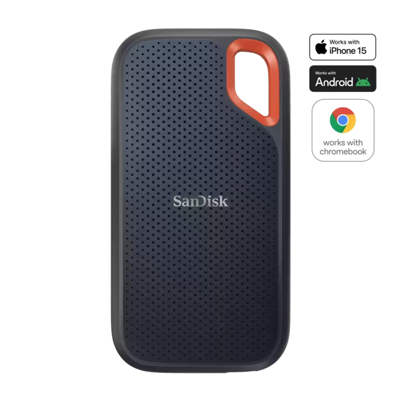 Sandisk 2TB 1050MB/s USB 3.2 Portable Extreme SSD - Black (SDSSDE61-2T00-G25)