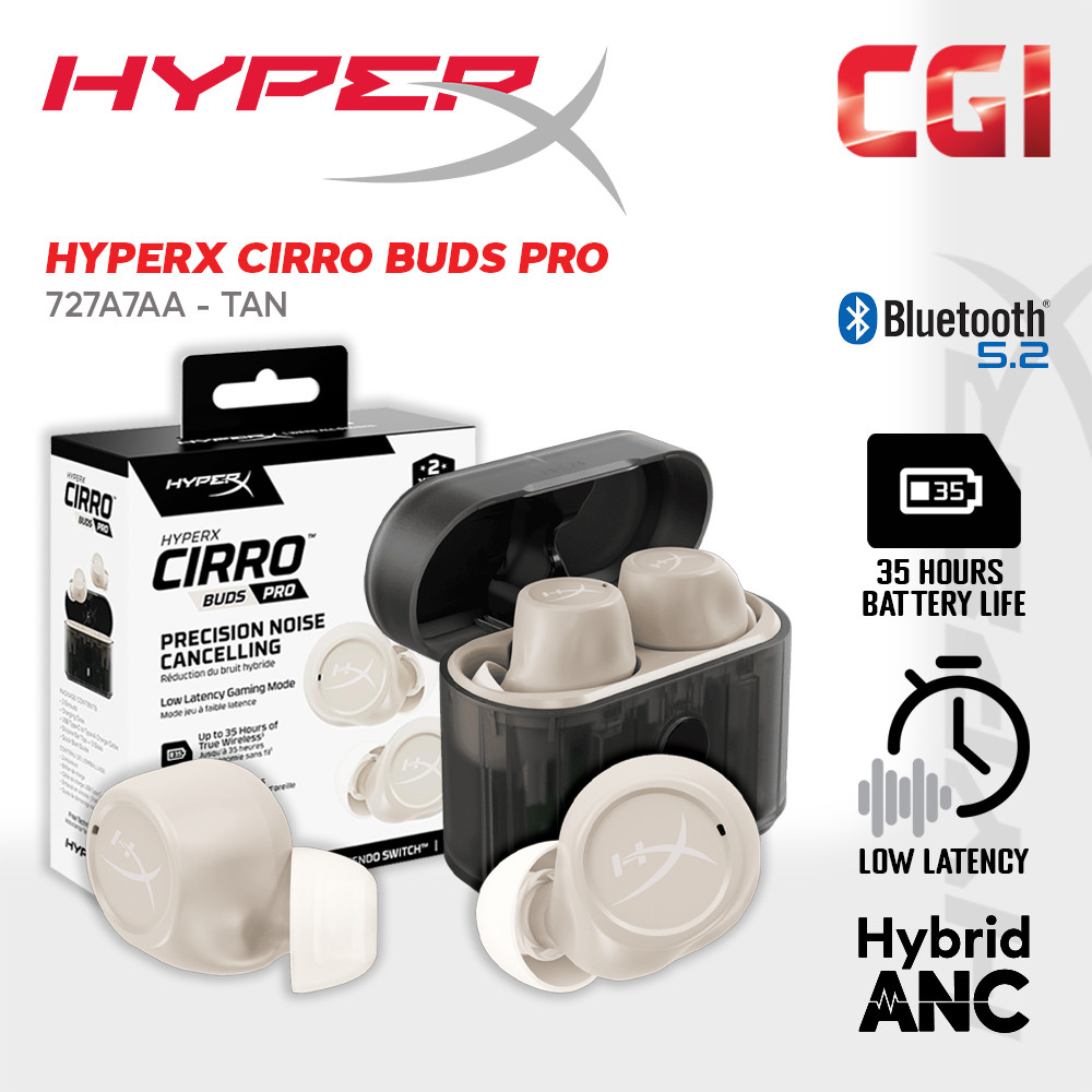 HyperX Cirro Buds Pro True Wireless Hybrid ANC Bluetooth Earbuds- 727A7AA