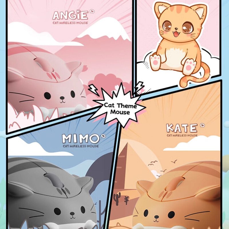 Akko Cat Theme Plug N Play 1200 DPI Wireless Mouse