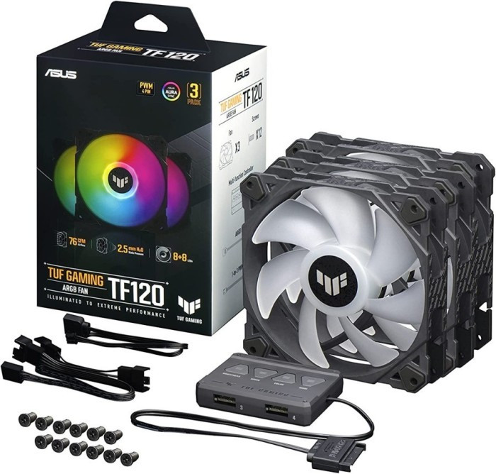 Asus TUF Gaming TR120 ARGB 3.3mm H2O LED Matrix Aura Sync Chassis Fan