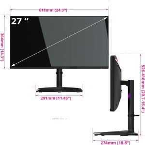 Cooler Master 27" Tempest GP27U Quantum Dot Mini LED IPS 4K UHD HDR1000 Adaptive Sync 160Hz 1ms HALO Ring Ergonomic Gaming Monitor