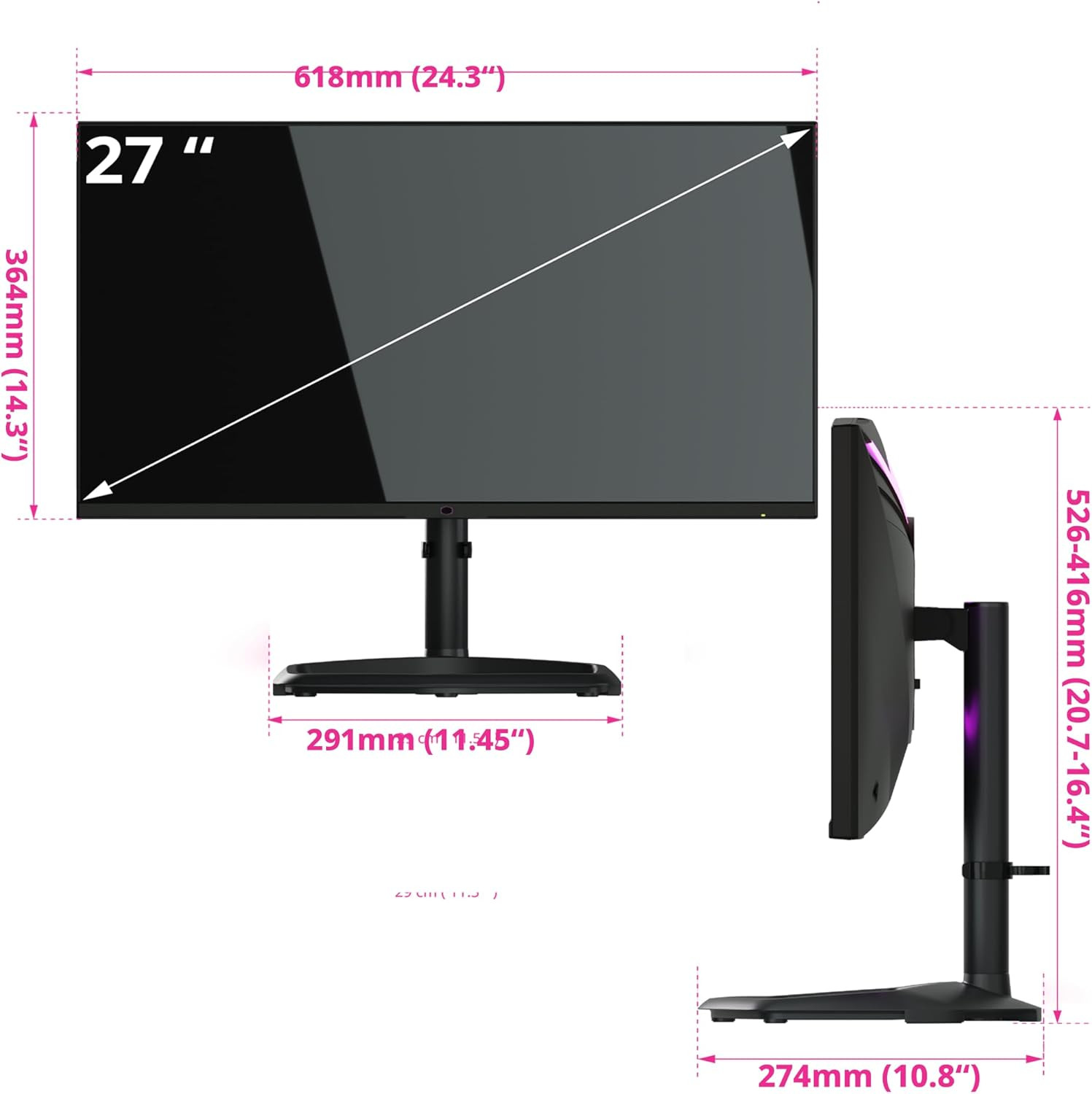 Cooler Master 27" Tempest GP27U Quantum Dot Mini LED IPS 4K UHD HDR1000 Adaptive Sync 160Hz 1ms HALO Ring Ergonomic Gaming Monitor