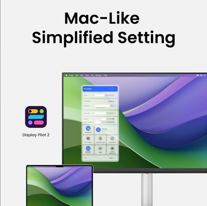 BenQ 27" MA270U IPS 4K UHD HDR400 60Hz 5ms Built-In Speaker PD90W USB-C Ergonomic Monitor For Macbooks