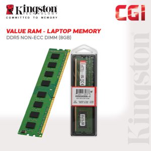 Kingston 8GB DDR5-5200MHz CL42 288-Pin DIMM Desktop Value RAM- KVR52U42BS6-8