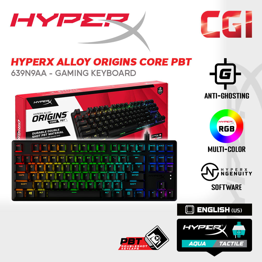 HyperX Alloy Origins Core PBT Mechanical Wired Gaming Keyboard - HX Blue (639N9AA)
