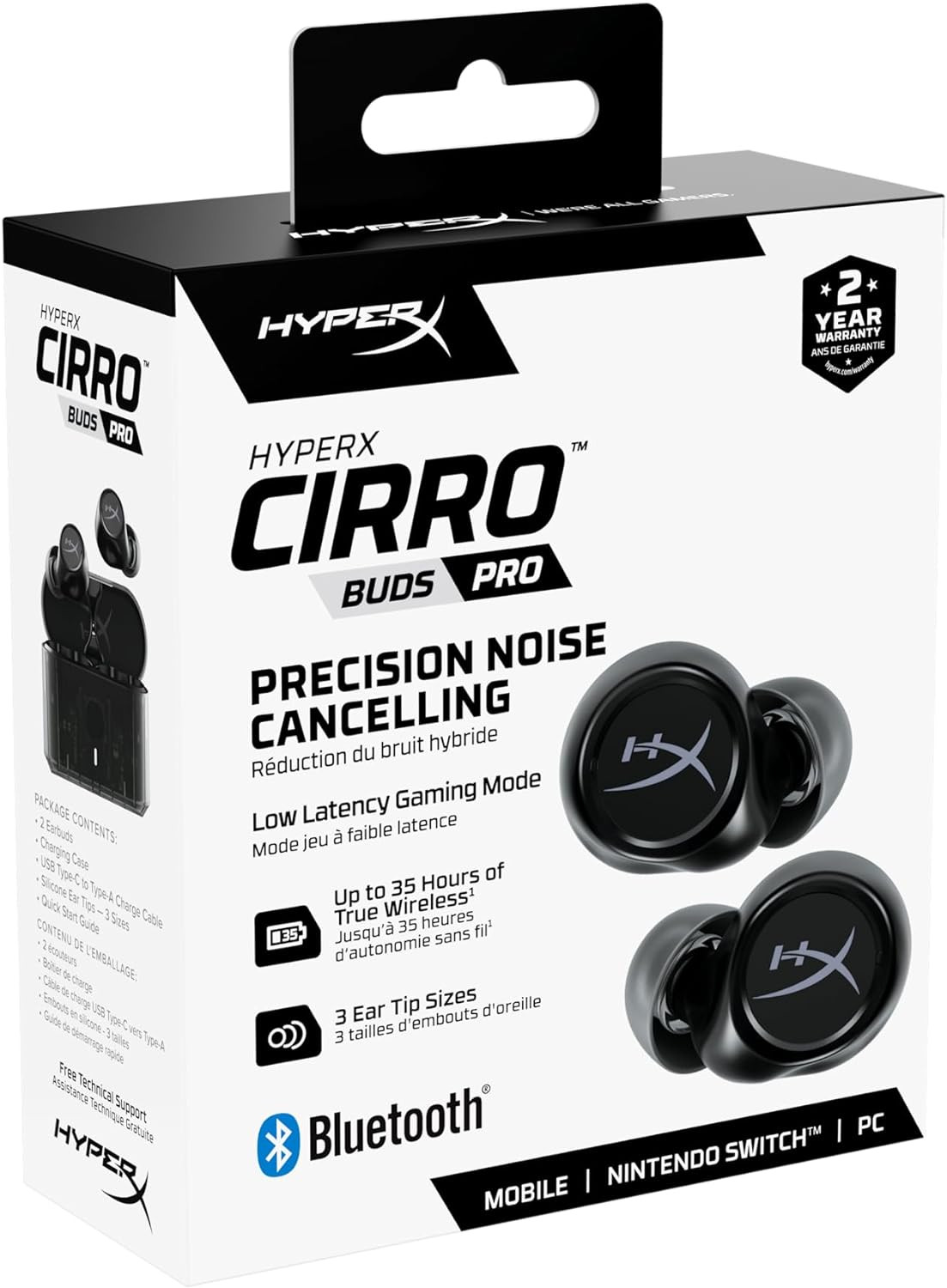 HyperX Cirro Buds Pro Hybrid ANC True Wireless Earbuds - 727A5AA