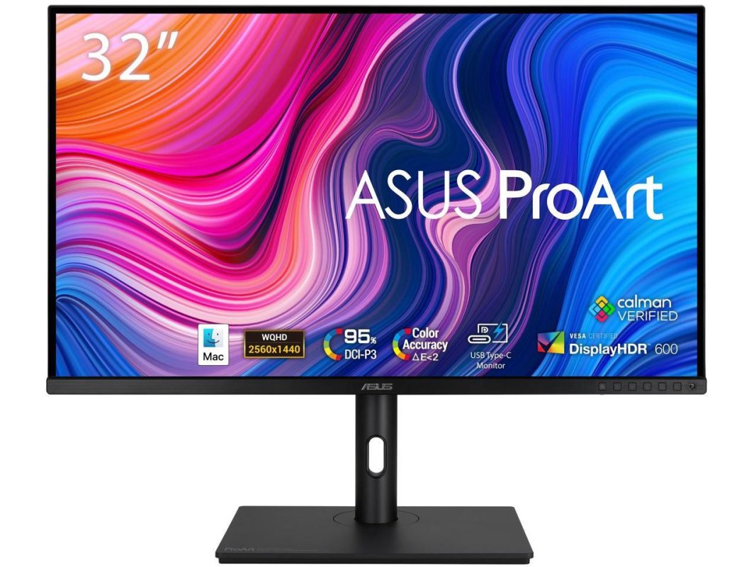Asus 32" Proart PA328CGV IPS WQHD Freesync Premium 165Hz 600nits HDR 95% DCI-P3 100% sRGB/Rec.709 ?E < 2 USB-C C-Clamp Ergonomic Monitor