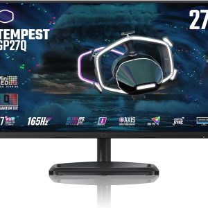 Cooler Master 27" Tempest GP27Q Quantum Dot Mini LED IPS QHD HDR1000 Adaptive Sync 165Hz 1ms HALO Ring Ergonomic Gaming Monitor