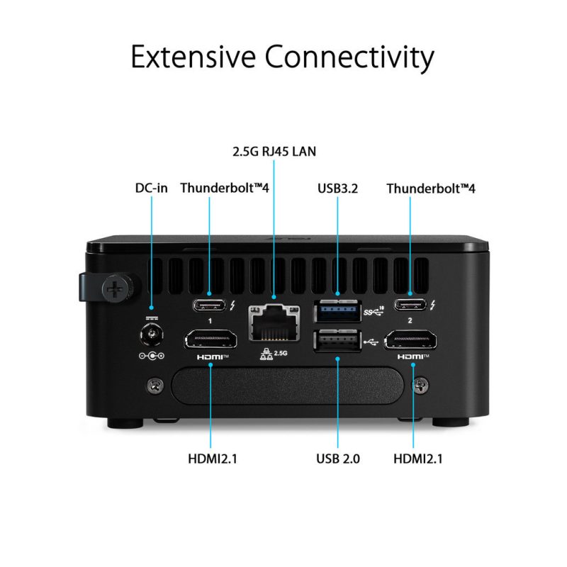 Asus NUC RNUC13ANHi30000 Intel i3-1315U Integrated Graphics Win11Home with Office Tall Case Mini PC