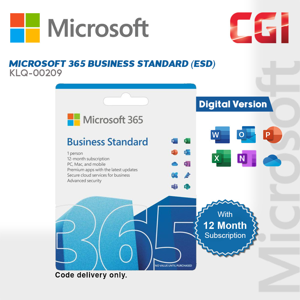 [Digital Version] Microsoft Office 365 Business Standard Pocket ESD - KLQ-00209