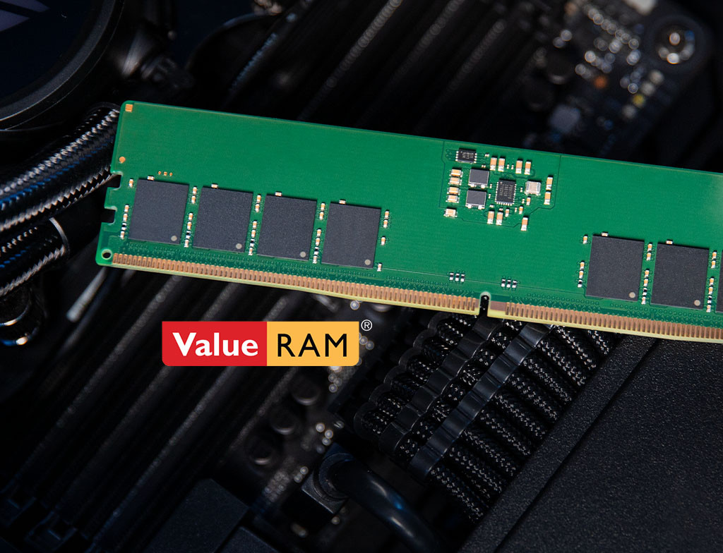 Kingston 8GB DDR5-5200MHz CL42 288-Pin DIMM Desktop Value RAM- KVR52U42BS6-8