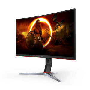 AOC 27" CQ27G2X VA QHD HDR10 Adaptive Sync 180Hz 1ms Ergonomic Curved Gaming Monitor