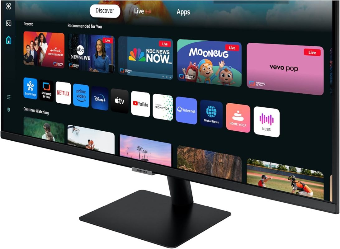 Samsung 27" LS27DM500EEXXS M5 M50D Tizen VA FHD HDR10 60Hz 4ms Build In Speaker Smart Monitor
