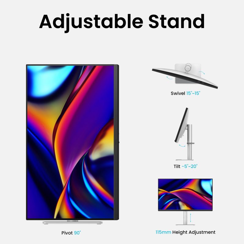 BenQ 27" MA270U IPS 4K UHD HDR400 60Hz 5ms Built-In Speaker PD90W USB-C Ergonomic Monitor For Macbooks