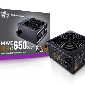 Cooler Master MWE 650 Bronze 80 Plus Certified V3 230V Power Supply PSU - MPE-6501-ACABW-3BUK