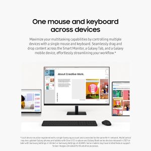 Samsung 27" LS27DM500EEXXS M5 M50D Tizen VA FHD HDR10 60Hz 4ms Build In Speaker Smart Monitor