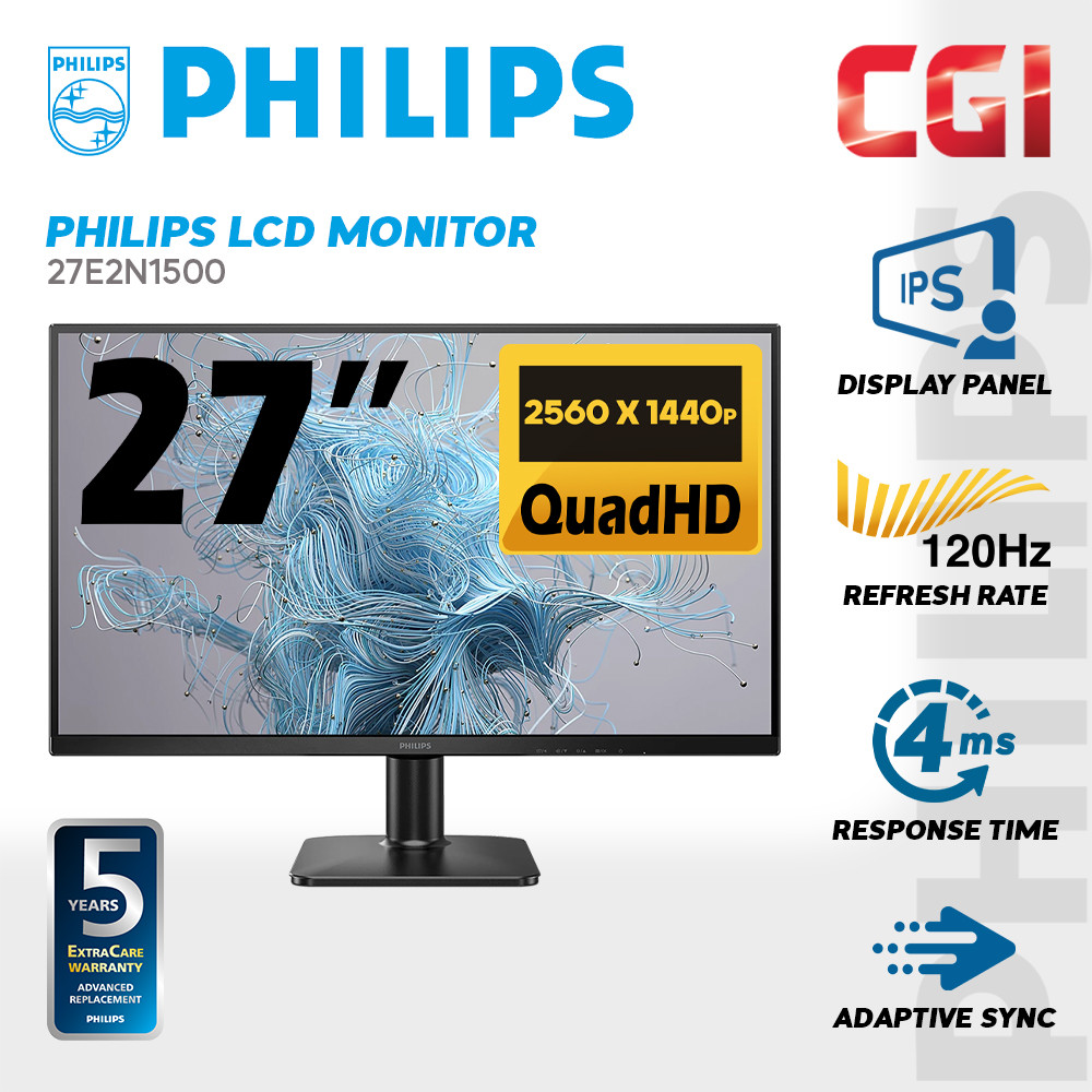 Philips 27" 27E2N1500 IPS FHD Adaptive Sync 100Hz 1ms Monitor