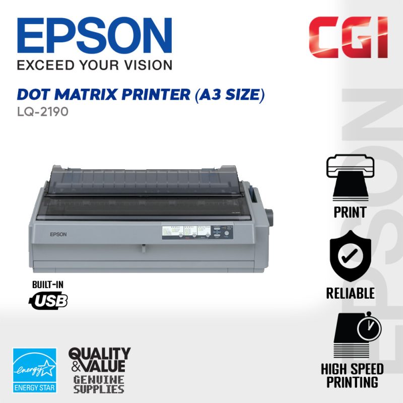 Epson LQ-2190 24-Pin 136 Column Dot Matrix Printer