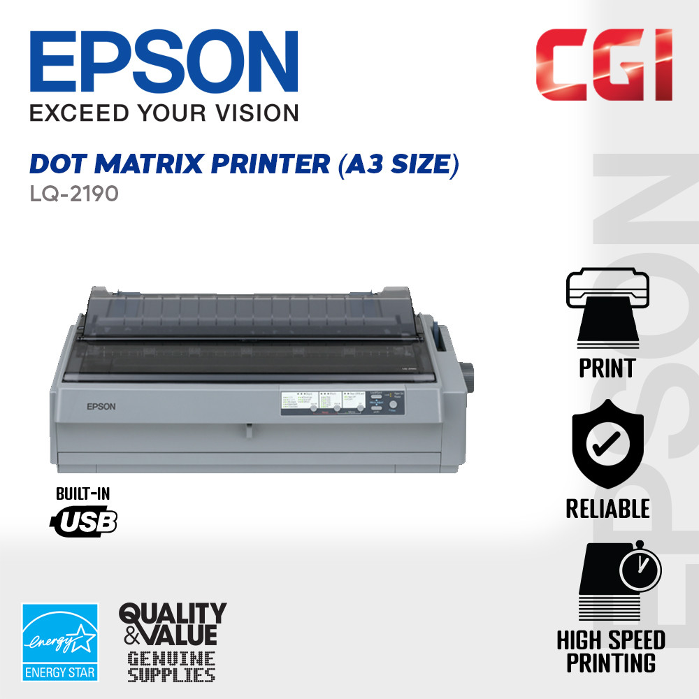 Epson LQ-2190 24-Pin 136 Column Dot Matrix Printer