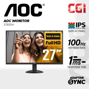 AOC 27" 27B30H IPS FHD Adaptive Sync 100Hz 1ms Frameless Gaming Monitor