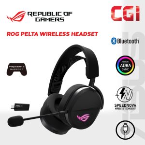 Asus ROG Pelta Tri-Mode RGB SpeedNova Super-Wideband Boom Microphone Fast Charging Gaming Headset
