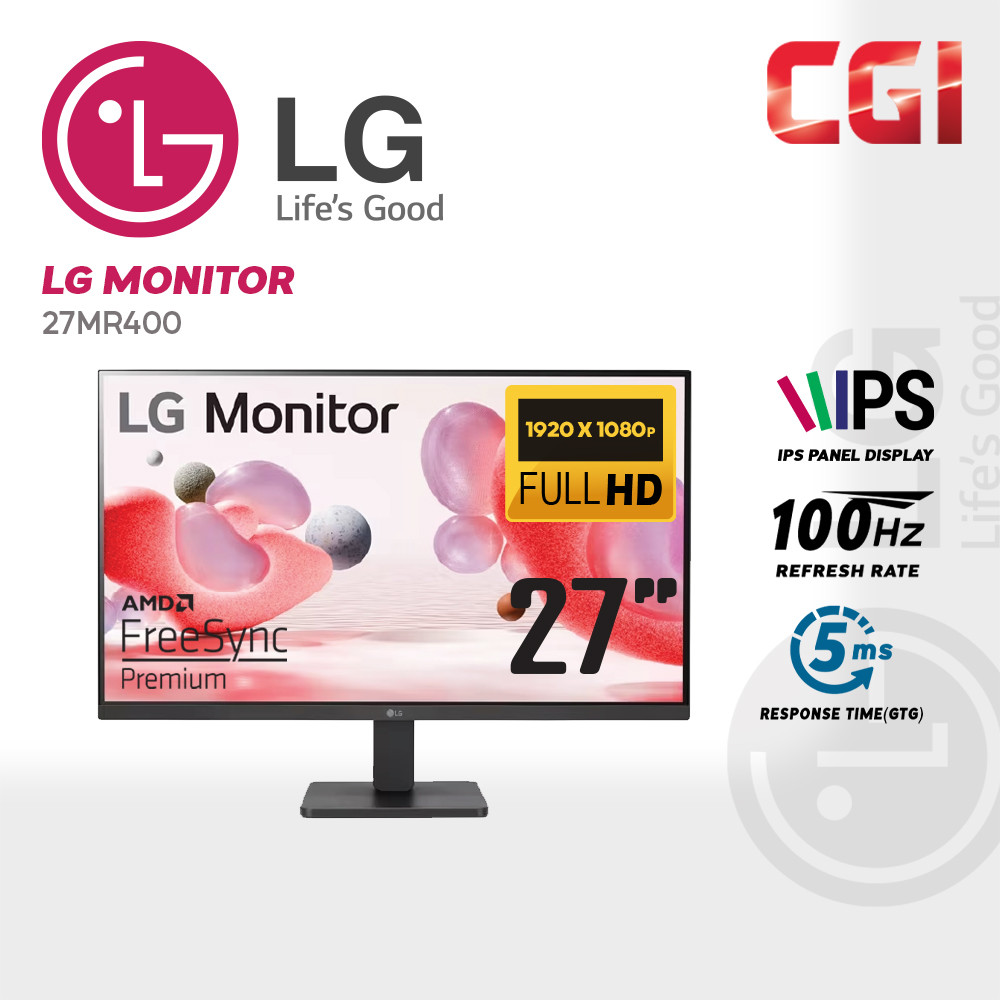 LG 27" 27MR400 IPS FHD IPS AMD FreeSync? 100Hz 5ms 3-Side Borderless Monitor