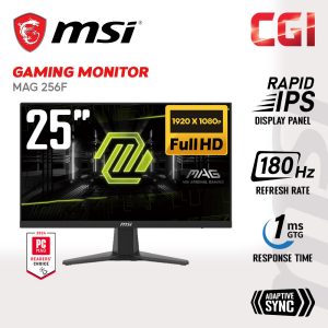 MSI 24.5" MAG 256F Rapid IPS FHD Adaptive Sync 180Hz 1ms Gaming Monitor