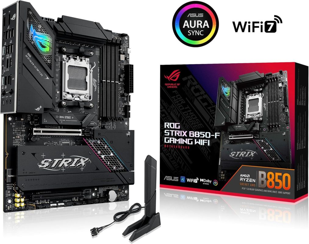 Asus ROG Strix B860-F 9066+ MT/s DDR5 PCIe 5.0 WiFi 7 Thunderbolt 4 Windows 11 Aura Sync Gaming WiFi Motherboard