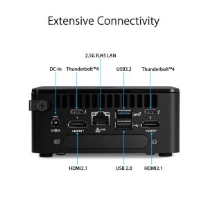 Asus NUC RNUC13ANHi70000 Intel i7-1360P Integrated Graphics Win11Home With Office Tall Case Mini PC