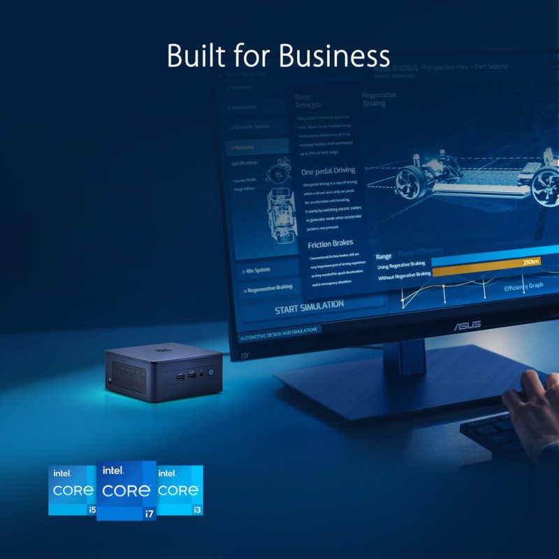 Asus NUC RNUC13ANHi70000 Intel i7-1360P Integrated Graphics Win11Home With Office Tall Case Mini PC