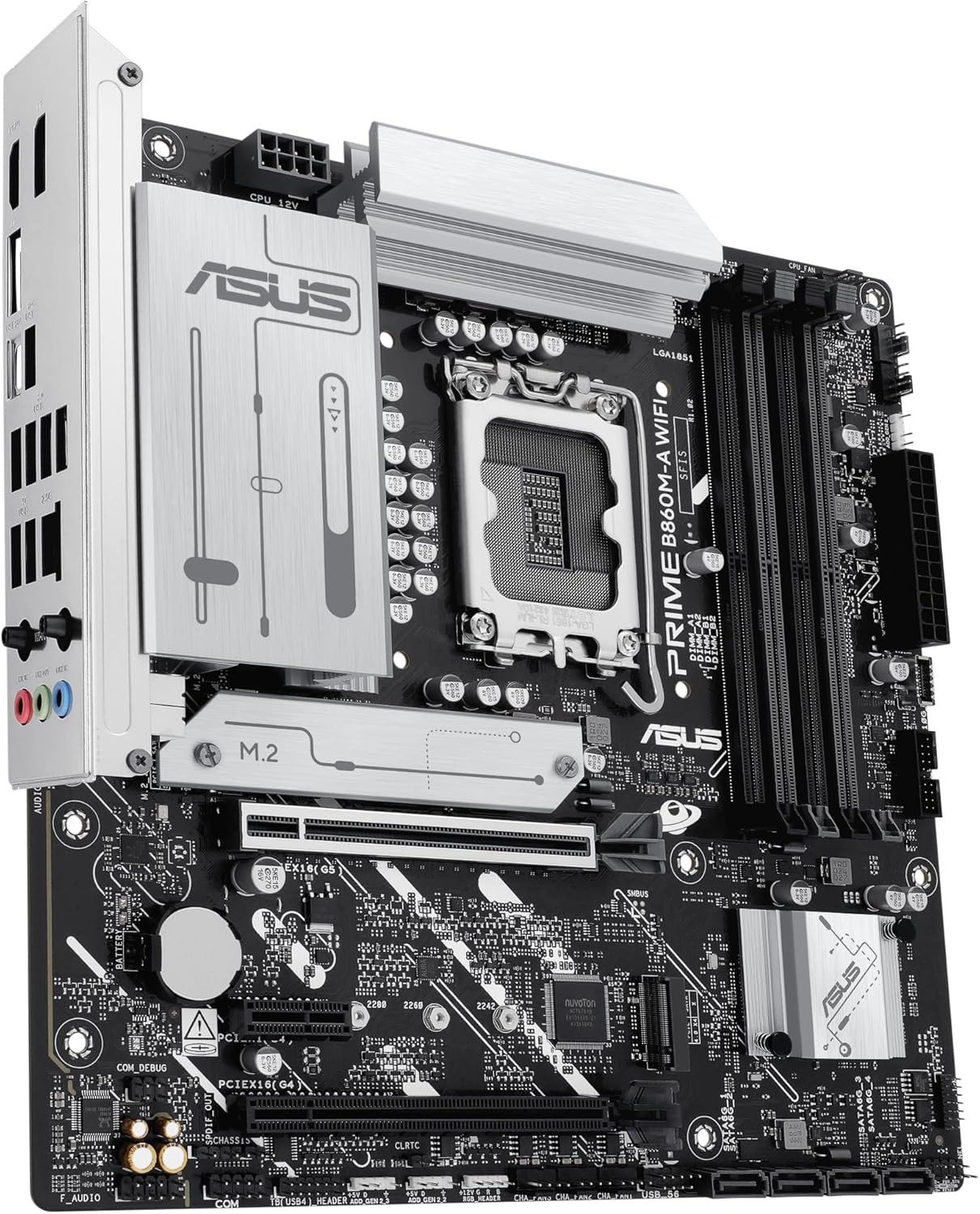 Asus Prime B860M-A-WIFI-CSM 8666+ MT/s DDR5 PCIe 5.0 WiFi 6E Windows 11 Aura Sync Motherboard