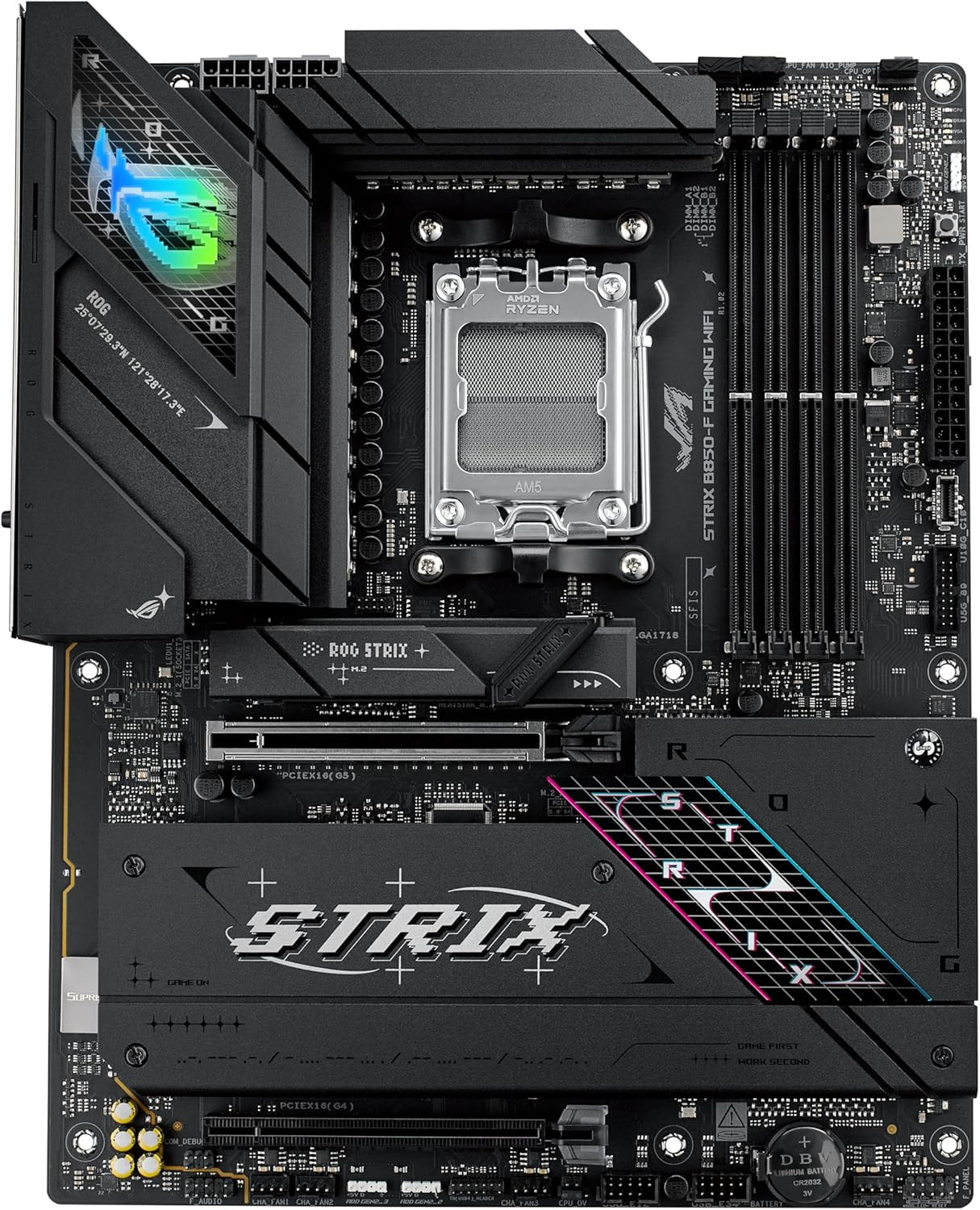 Asus ROG Strix B860-F 9066+ MT/s DDR5 PCIe 5.0 WiFi 7 Thunderbolt 4 Windows 11 Aura Sync Gaming WiFi Motherboard