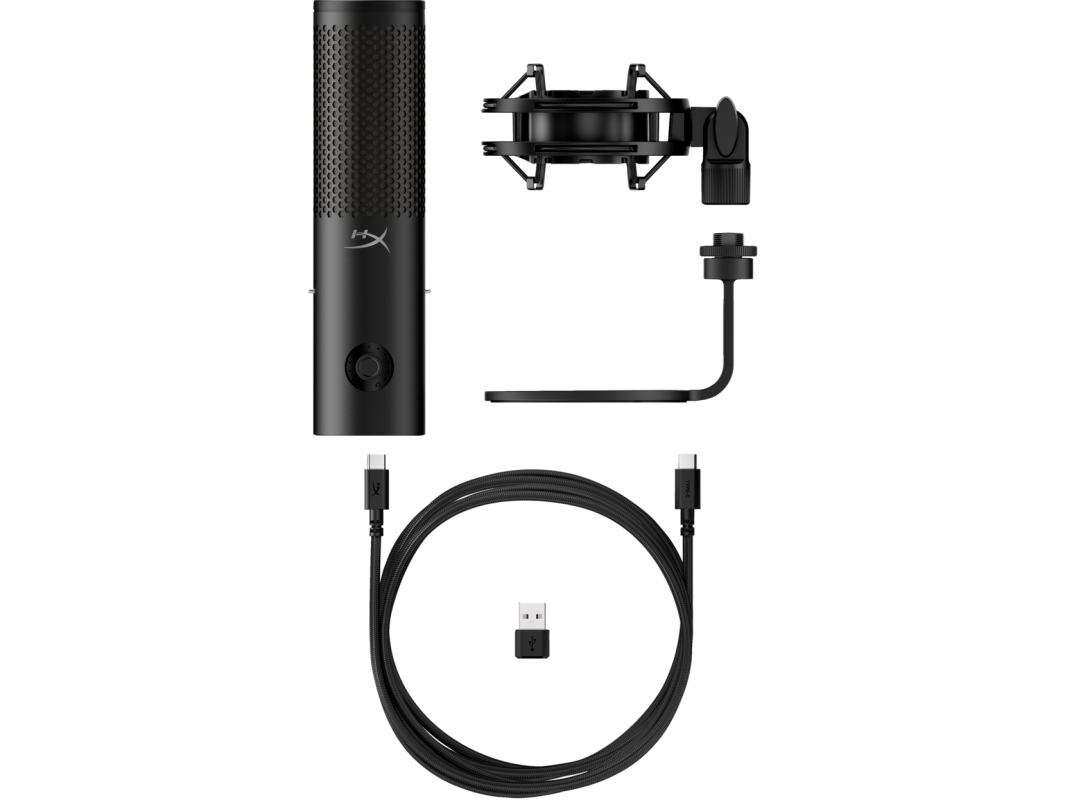 HyperX Quadcast 2 S Multifunctional Knob Shock Mount USB aRGB Gaming Microphone - 9A273AA