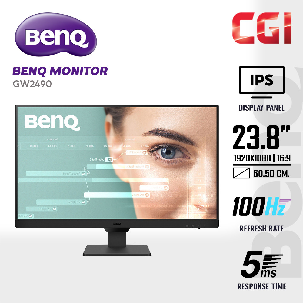 BenQ 23.8 GW2490 IPS FHD 100Hz 5ms Mediasync Build In Speaker Eye CareU Monitor