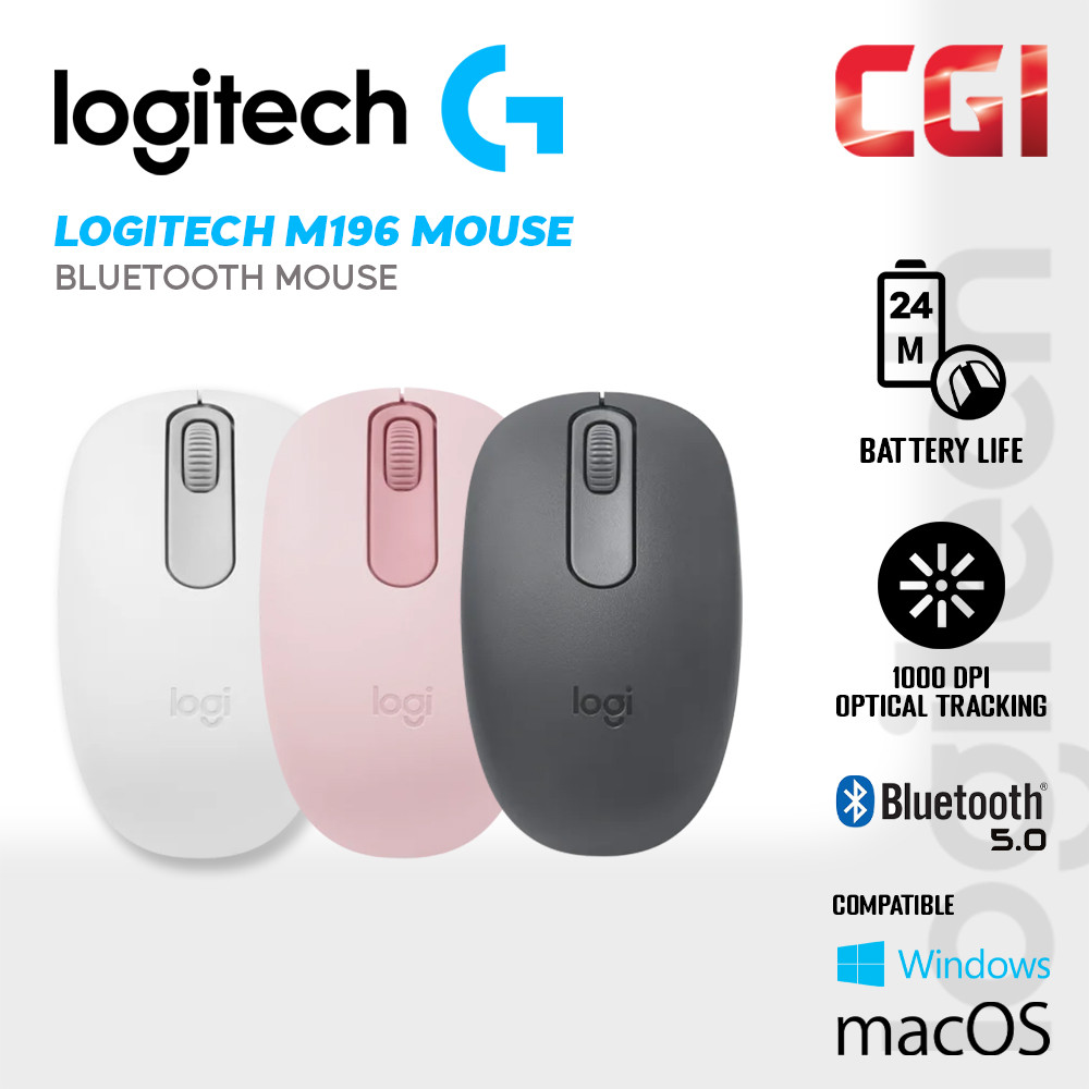 Logitech M196 1000 DPI Bluetooth Mouse