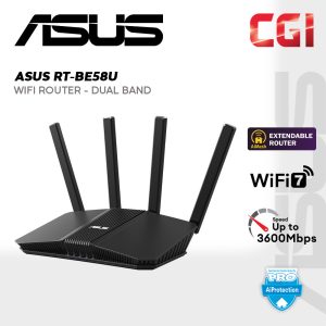 Asus RT-BE58U Dual-Band WiFi 7 3600 Mbps 2.5G Smart AiMesh Parental Control Extendable Router