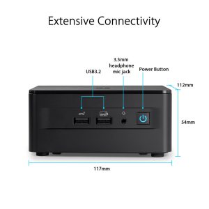 Asus NUC RNUC13ANHi70000 Intel i7-1360P Integrated Graphics Win11Home With Office Tall Case Mini PC